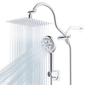 Hibbent All Metal cUPC Certified High Pressure Rainfall 8'' Shower Head - color: Chrome, style: Square 8''