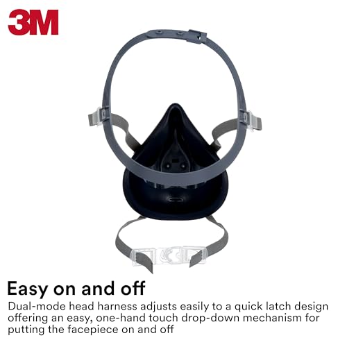 3M Reusable Respirator Half Facepiece 7502, NIOSH, Medium - size: Medium