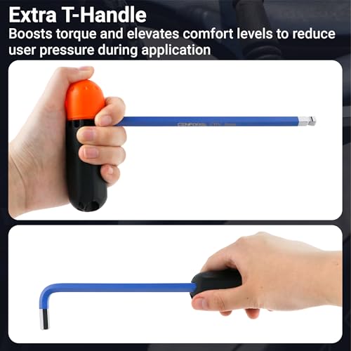 13-Piece Jumbo Metric Hex Key Set (1.5mm – 17mm) – Extra Long Arm Ball End Allen Wrenches – Heavy Duty CR-V Steel L-Keys for Automotive, Industrial & Machinery Repair - style: Metric 1.5-17mm