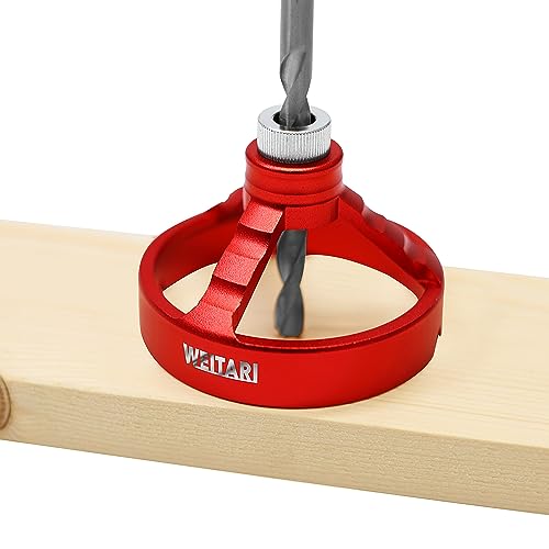 Drill Press Guide Jig,6/7/8/9/10mm Drill Bushings Vertical Hole Woodworking for Electric Power Hand Drill (Red) - color: Red