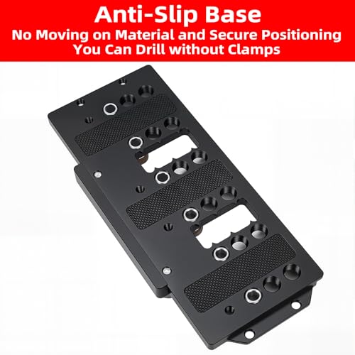 GOINGMAKE Shelf Pin Jig 1/4" and 5mm, Spliceable All Metal Cabinet Hardware Shelf Pin Drilling Jig, Woodworking Drill Guide for Straight Holes for Wobble-Free Shelves