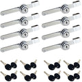 WOOCH Sliding Glass Door Ratchet Lock with Chrome Finish, Keyed Alike Showcase Display - 8 Pack - size: 5-1/2 Inches - 8Pack