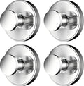 4-Pack Reusable Suction Cup Hooks for Shower, Drill-Free Wall Hooks - color: Bright Silver