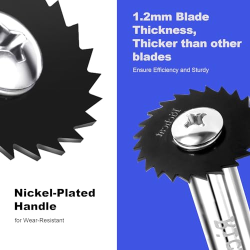 Richcat Inside Pipe Cutter with 3 Replaced Blades, for PVC and Plastic Pipe,Blade 1.2mm thick - size: 1/4" Hex Shank (3 Saw Blades)