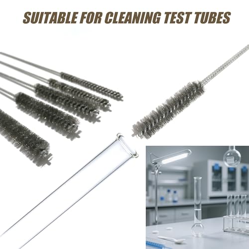 5 PCS Stainless Steel Wire Tube Brushes, 5 Size 11.8 Inch Brush Flexible Long Wire Cleaning Brush for Parts, Engine, Tubes, Cylinders
