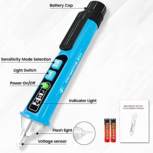 Non Contact Voltage Tester(Light Blue) - color: Light Blue Voltage test pen