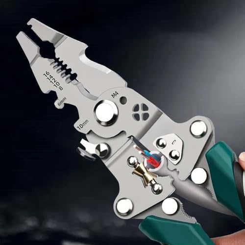 Multi Folding Wire Stripper, Electrical Pliers Wire Cutters Crimping Tool
