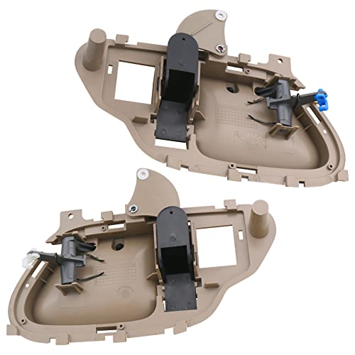 APPERFiT Interior Door Handle w/Bezel Kit (Tan) Compatible with 1995-2002 Chevy Chevrolet GMC Truck C1500 C2500 C3500 K1500 K2500 K3500 Suburban Tahoe Yukon 15708051 15708052 - color: Tan