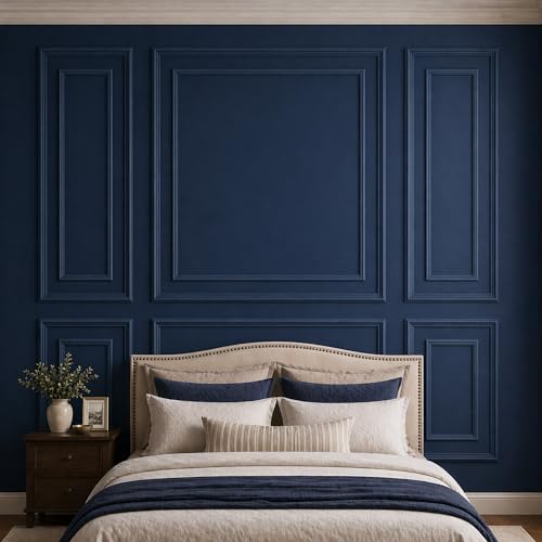 SMARTSTANDARD Pre Cut Wall Molding Kit for Accent, 6 Set Bilinear Frame - color: White: Style 1