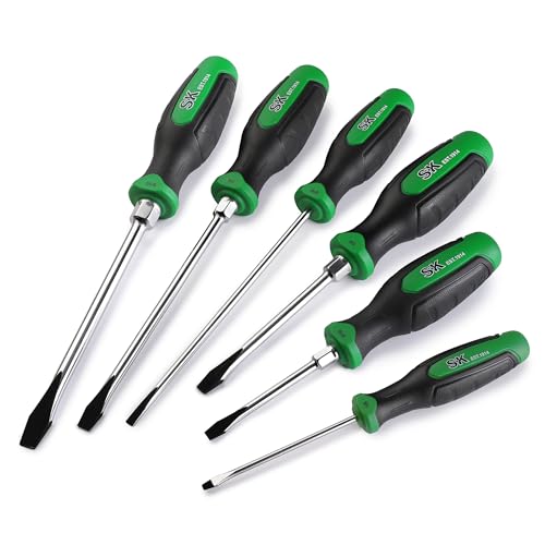 SK 6-Piece Slotted Screwdriver Set, Magnetic Screwdriver Set, S2 Steel - style: Slotted