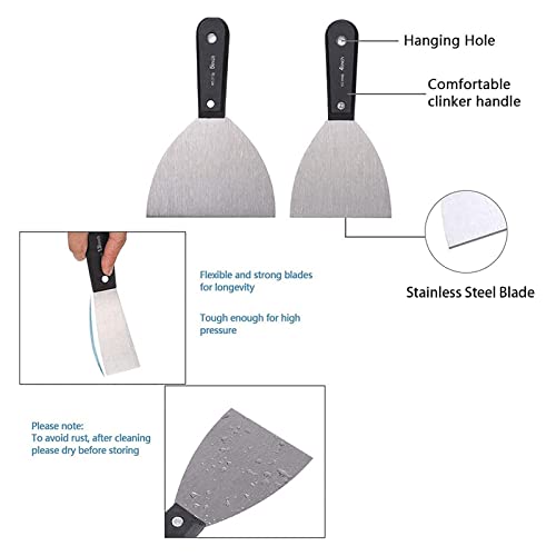 7 PCS Putty Knife with Storage Bag Paint Scraper Drywall Spackle Tools