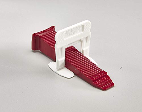 T-Lock TM 1/8" (3mm)" PERFECT LEVEL MASTER TM Professional" Anti lippage" Tile leveling system - (spacers only), Red wedges not included and sold separately! (250 Clips) - size: 250 Clips