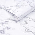 Arthome 23.6″ × 200″ Peel and Stick Marble Contact Paper,Self-Adhesive Waterproof Vinyl Flim for Furniture Sticker, Kitchens, Bedrooms and Bathrooms - color: White Marble, size: 23.6" x 200"