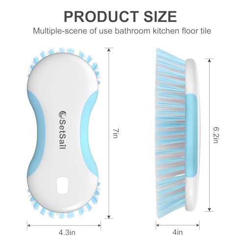 SetSail Multi-Purpose Scrub Brush of 2 Pack, Blue - color: Blue