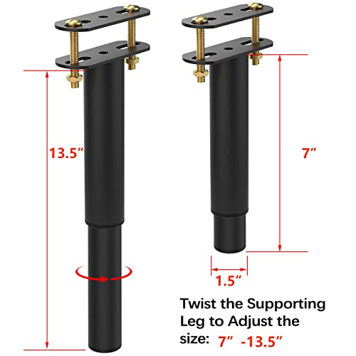6PCS (7"-13.5") Adjustable Metal Bed Frame Support Legs - color: 6pack (7"-13.5") Metal