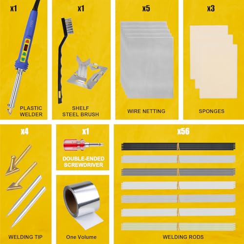 100W Digital Plastic Welder Iron UL Certified Adjustable Temp Kit