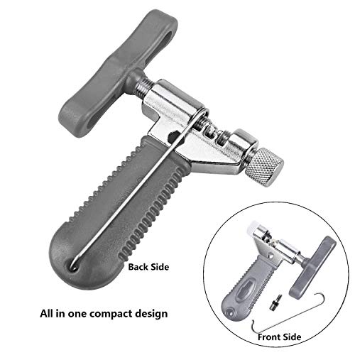 Oumers Universal Bike Chain Tool, Road & Mountain Bicycle Chain Breaker & Installer Kit, Chian Splitter Repair Kit - color: gray