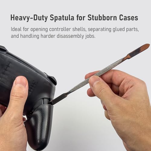HowFixit 4-in-1 Heavy-Duty Metal Spudger Set, Electronics Opening Kit with Anti-Static ESD Metal Spudger, Ultra-Thin Pry Tool & Dual-Sided Spatula for Laptop, Tablet, Phone, Game Console, iMac Repair - color: 4-in-1