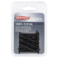 Black Wood Screws 1-1/2 Inch, 35Pcs Self Tapping Wood Screw #10 x 1-1/2", Zinc Plated Steel, Modified Truss Head, Phillips Drive, Carbon Steel, for Drywall/Metal/Plastic/Furniture, Black - size: #10 x 1-1/2"