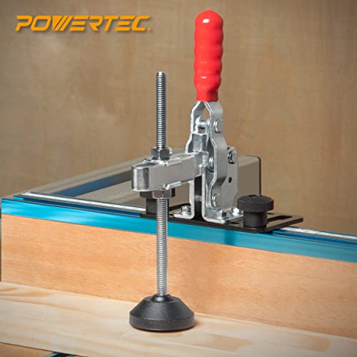 POWERTEC 6" Large Toggle Clamp Foot 2PK with Nuts & Washers, Oversized Stud Clamp Foot Compatible with Toggle Clamps for Table Saw Fence, Drill Press Table, and Woodworking Jigs (71700-P2) - size: Toggle Clamp Foot, 1PK (Pack of 2)