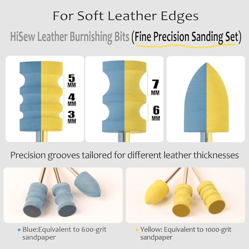 Leather Burnishing Bits for Rotary Tools – Precision Edge Finishing