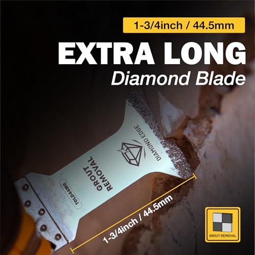 TOLESA Diamond Oscillating Saw Blades Mixed Set for Grout Removal, 5-Pack - size: 5 PCS
