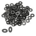 PATIKIL 6# Flat Washers 3/16" ID x 3/8" OD, 100 Pcs 304 Stainless Steel Metal Washers Black Electroplated Flat Gasket Spacer for Screws and Bolts, Black - size: 5/16 x3/8"ID x 11/16"OD