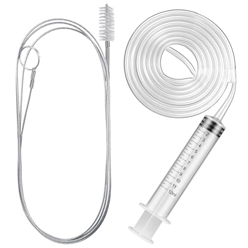 Gisafai 3 Pcs 36'' Refrigerator Cleaning Kit with 12 ml Syringe - size: 36'' Ice Water Tube