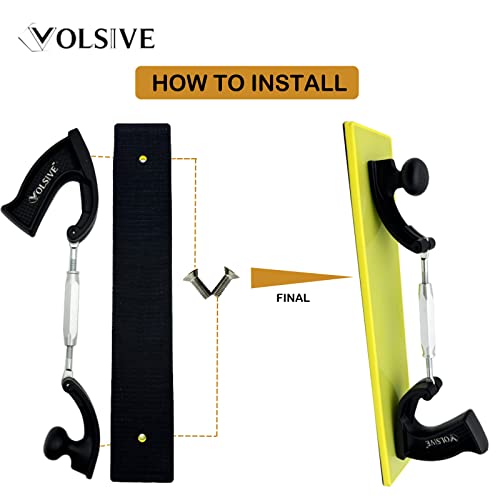 VOLSIVE Adjustable Sander Longboard Flexible Hand Sanding Blocks with Hook & Loop Backing Handle Sander, 7x42cm - color: Sanding Block, size: Adjustable 70*420mm