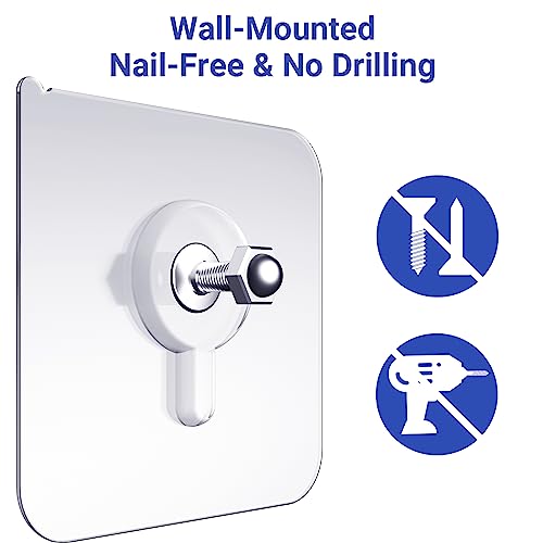 Wall Hangers Without Nails, 20 Packs Self Adhesive Hooks,Hevy Duty No Nail Picture Hanging Hooks,13 LB Load Max - style: 20 Packs Wall Hangers Without Nails