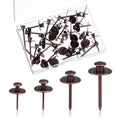 Zhengmy 40 Pcs Double Headed Picture Hangers Nails 4 Size, Copper - color: Copper