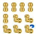 SUNGATOR Push-to-Connect Fitting 1/2 Inch, 5 Each Coupling & Elbow, 10-Pack - style: 5C+5E, 10 Pack
