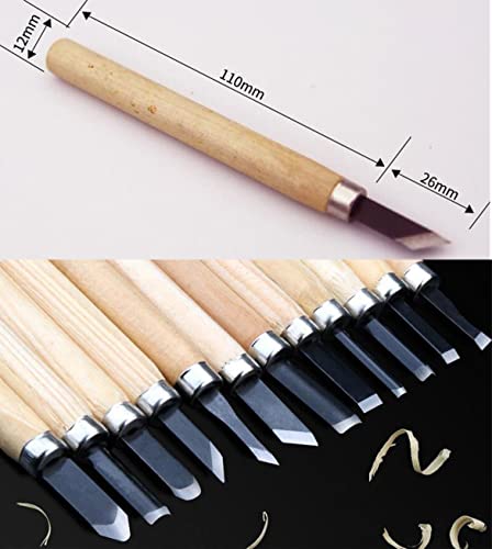 Wood Carving Knife Set, 12 Pcs Carving Tools for DIY Sculpture Beginners