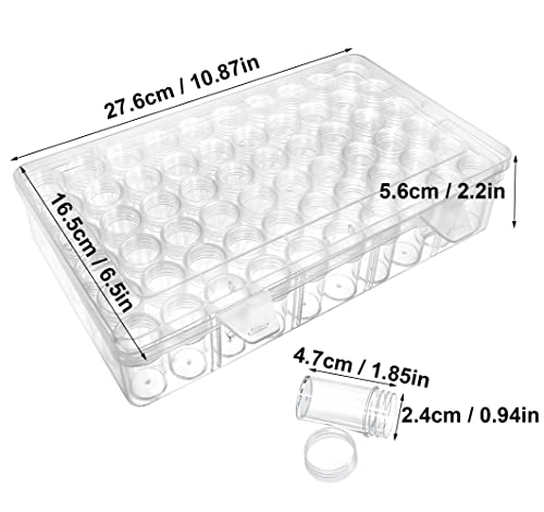 2packs 60 Grids Bead Organizer and Storage Diamond Painting Containers Portable Plastic Case Box Arts Crafts Storage for Seeds Beads Sewing Cosmetic Nail Glitter Powder Small Parts Rhinestones - size: 2 Packs