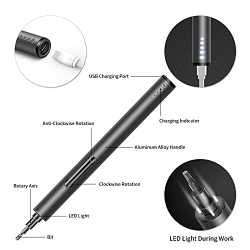 Mini Electric Screwdriver - 3.7V Small Cordless Precision Screwdriver Set