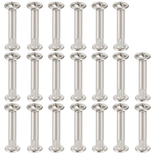 20 Sets Furniture Joint Connector Bolt & Cap Nuts Kits (25mm Sleeve) - size: M5 x 25mm