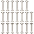 20 Sets Furniture Joint Connector Bolt & Cap Nuts Kits (25mm Sleeve) - size: M5 x 25mm