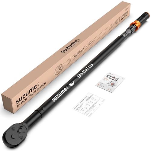 SUZUME 3/4 Torque Wrench Drive Loud Click (100-650 Ft.Lb/ 135.6-881.4 N.m) - size: 3/4"