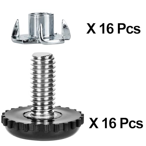 Stainless Steel Screw Furniture Leveling Feet 5/16-18 Screw in Threaded Furniture Levelers Adjustable Table Chair Levelers Feet Glides for Chairs Tables Cabinet Patio Furniture- 8 Pack - color: Furniture Leveler Screws 16pack-stainless Steel
