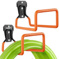 Hose Holder Stand Wall Mount, 2Pcs Heavy Duty Garden Hose Hanger Reel - color: Orange