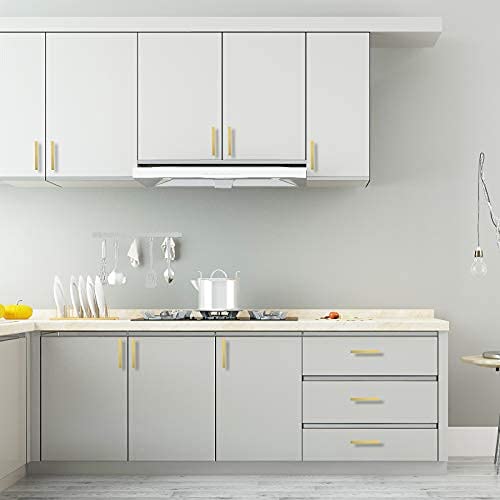 Goldenwarm 10 Pack Cabinet Knobs Gold Drawer Knobs - color: Gold, size: Single Hole Knob