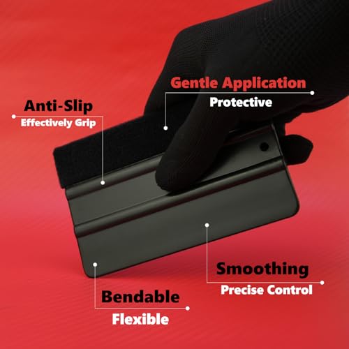 Vinyl Wrap Tool Kit with 2000W Heat Gun, Window Tint, PPF & 7 Detail Tools - color: red&black