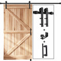 EaseLife 9 FT Sliding Barn Door Track and Handle Hardware Kit,Heavy Duty,Straight Pulley,Slide Smoothly Quietly,Easy Install (9FT Track Kit for 52"~54" Wide Single Door) - size: 9FT-Single Door Kit