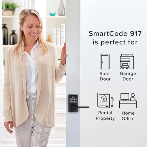 Kwikset 917HFL-26S Smartcode Keypad Electronic with Halifax Lever SmartKey with 6AL Latch and RCS Strike Bright Chrome Finish - color: Bright Chrome