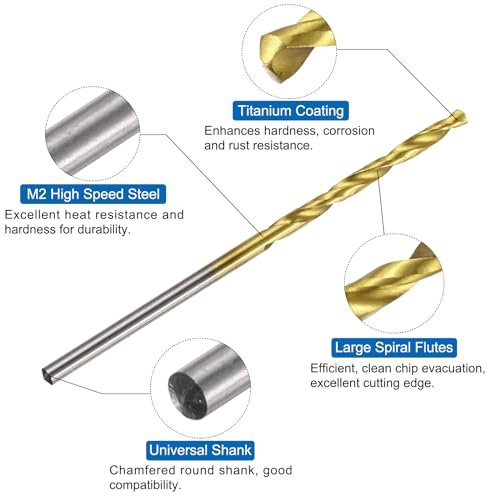 uxcell Metric Tap & Drill Bit Set, 2pcs M2 x 0.4 Spiral Point Thread Taps and 2pcs 1.6mm Twist Drill Bits, Titanium Coated HSS6542 Screw Tapping Threading Tools - size: M2 x 0.4 + 1.6mm