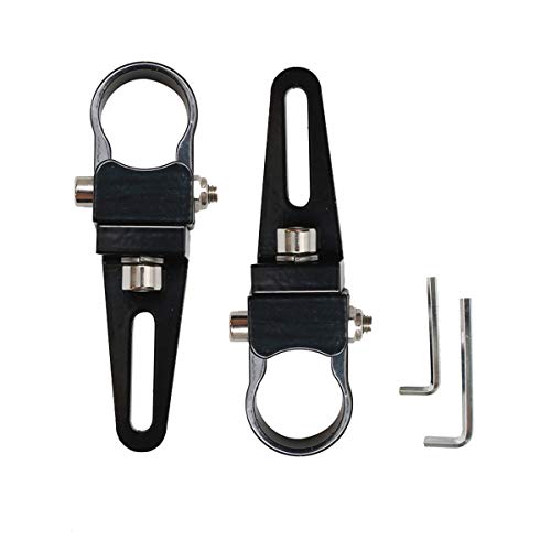 Universal-Fit 360° Adjustable 1.0" Tubular Clamp Light Mounts for Offroad LED Light Bar Easy Positioning on Trucks & SUV Tube Surface, High-Grade Light Weight Aluminum, Black Sleek Finish, 2 PCS Set - size: 1"(25mm)