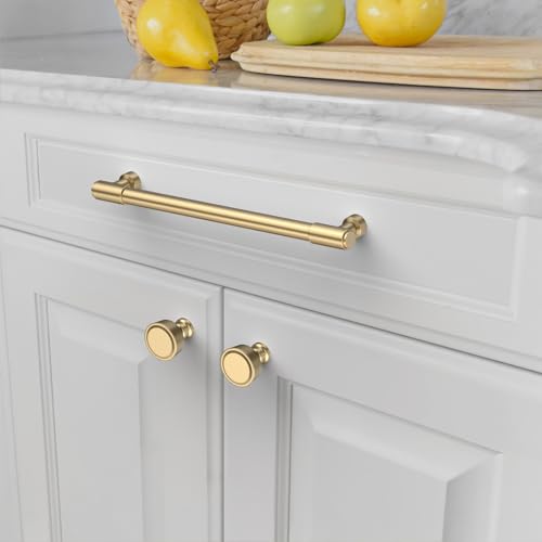 Amerdeco 10 Pack Champagne Bronze Cabinet Pulls 7.5 Inch(192mm) Hole Center Drawer Pulls Cabinet Hardware Kitchen Cabinet Handles for Bathroom ZH0075 - color: Champagne Bronze, size: 7.5"/192MM Hole Center
