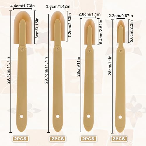 8pcs Rubber Caulking Tool Set, Reusable Silicone Caulk Finishing Spatulas Remover Sealant Smoothing Grout Sealer Spreader Finger Applicator for Kitchen Bathroom Tiles Window Floor Sink (4 Sizes)