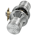 Keyless Entry Door Lock, Door Knob with Keypad, Smart Code Door Lock, Mute Mode, Passage Function, Easy to Install, Satin Nickel - size: Satin Nickel 1 Pack