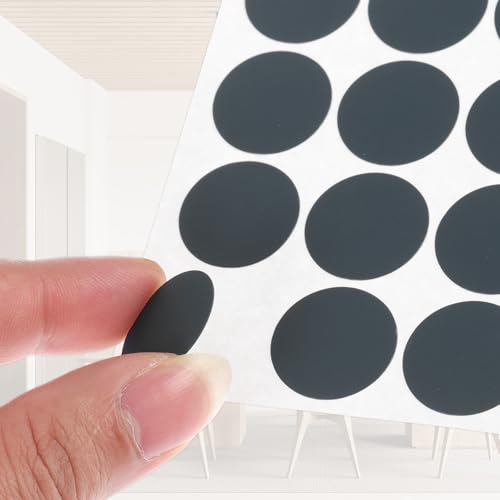 PATIKIL 270 Pieces Screw Hole Stickers, 5 Sheet Self-Adhesive Waterproof PVC Wood Grain Sticker for Screw Holes Wall Cabinets Desk Repairing, Iron Gray, 21mm/0.83 Inch - color: Iron Gray